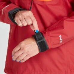 NRS Women's High Tide Splash Jacket -Outdoor Sports 20037 02 Vino Model Wrist 070121 1000x1000