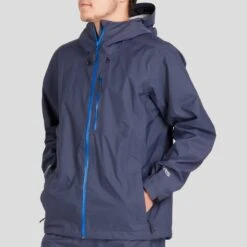 NRS Men's Teeko Rain Jacket -Outdoor Sports 20040 01 Blue Model FrontCrop 102121 1000x1000