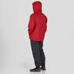 NRS Men's Teeko Rain Jacket -Outdoor Sports 20040 01 Red Model Back 102121 1000x1000