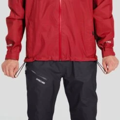 NRS Men's Teeko Rain Jacket -Outdoor Sports 20040 01 Red Model Drawstring 102121 1000x1000