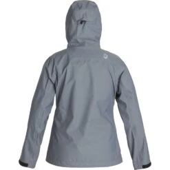 NRS Women's Teeko Rain Jacket -Outdoor Sports 20043 01 Gray Med Back 070821 1000x1000