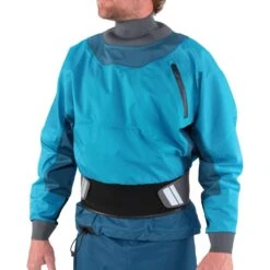 NRS Men's Flux Dry Top - Closeout -Outdoor Sports 22515 05 Fjord Model Front 062120 1000x1000