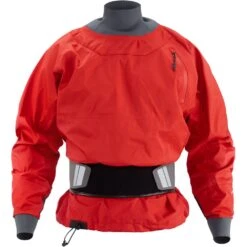 NRS Men's Flux Dry Top - Closeout -Outdoor Sports 22515 05 Salsa Lg Front 062120 1000x1000