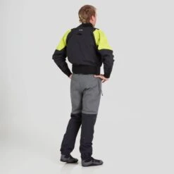 NRS Men's Flux Dry Top -Outdoor Sports 22515 06 Black Model Back 062822 1000x1000