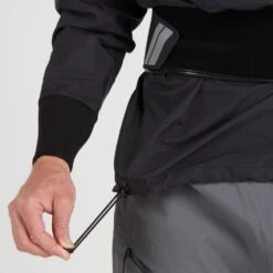 NRS Men's Flux Dry Top -Outdoor Sports 22515 06 Black Model Drawstring 062822 1000x1000