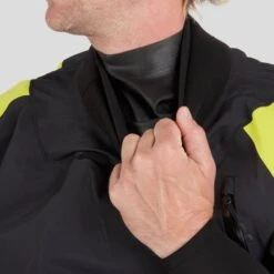 NRS Men's Flux Dry Top -Outdoor Sports 22515 06 Black Model NeckGasket 062822 1000x1000