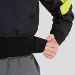 NRS Men's Flux Dry Top -Outdoor Sports 22515 06 Black Model Waist 062822 1000x1000