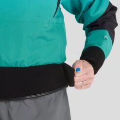 NRS Women's Flux Dry Top -Outdoor Sports 22516 06 Jade Model Waist 061722 1000x1000