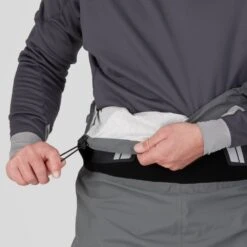 NRS Men's Freefall Dry Pant -Outdoor Sports 22520 04 Gray Model Drawstring 102121 1000x1000