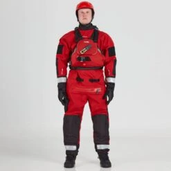 NRS Extreme SAR Dry Suit 29 NRS Extreme SAR Dry Suit -Outdoor Sports 22529 04 Red Model FrontPFD 111021 1000x1000