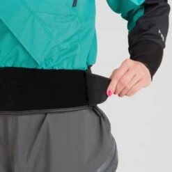 NRS Women's Crux Dry Suit 33 NRS Women's Crux Dry Suit -Outdoor Sports 22532 05 Jade Model Waist 061722 1000x1000