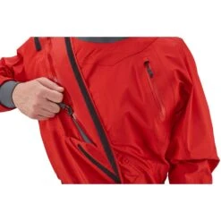 NRS Men's Crux Dry Suit - Closeout 36 NRS Men's Crux Dry Suit - Closeout -Outdoor Sports 22533 04 Salsa Lg Zipper 062320 1000x1000