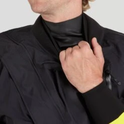 NRS Men's Crux Dry Suit 26 NRS Men's Crux Dry Suit -Outdoor Sports 22533 05 Black Model NeckGasket 062822 1000x1000