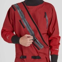 NRS Men's Explorer Semi-Dry Suit 17 NRS Men's Explorer Semi-Dry Suit -Outdoor Sports 22534 04 Red Model EntryZipper 062822 1000x1000