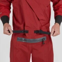 NRS Men's Explorer Semi-Dry Suit 21 NRS Men's Explorer Semi-Dry Suit -Outdoor Sports 22534 04 Red Model WaistBelt 062822 1000x1000