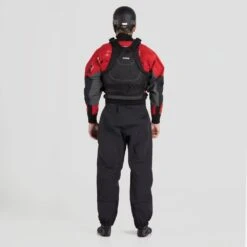 NRS Men's Pivot Dry Suit -Outdoor Sports 22536 03 Red Model BackPFD 062822 1000x1000