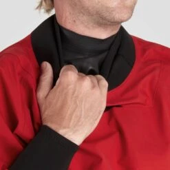 NRS Men's Pivot Dry Suit -Outdoor Sports 22536 03 Red Model NeckGasket 062822 1000x1000