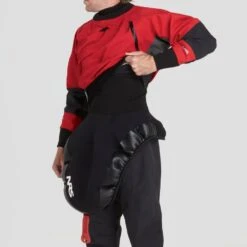 NRS Men's Pivot Dry Suit -Outdoor Sports 22536 03 Red Model Tunnel 062822 1000x1000