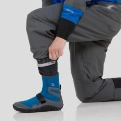 NRS Women's Explorer Semi-Dry Suit 23 NRS Women's Explorer Semi-Dry Suit -Outdoor Sports 22538 02 Blue Model Ankle 061722 1000x1000