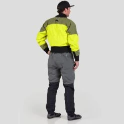 NRS Men's Rev GORE-TEX Pro Dry Top -Outdoor Sports 22541 01 Chartreuse Model Back 111921 1000x1000