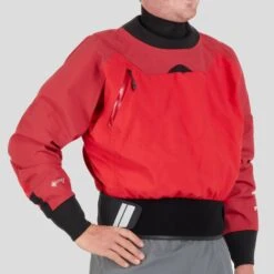 NRS Men's Rev GORE-TEX Pro Dry Top -Outdoor Sports 22541 01 Red Model FrontCrop 111921 1000x1000