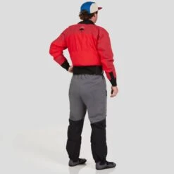 NRS Men's Recoil GORE-TEX Pro Dry Bib -Outdoor Sports 22545 01 Gray Model Back 102121 1000x1000