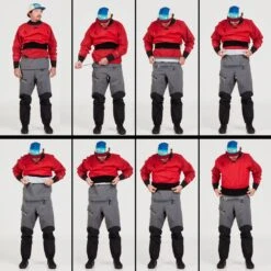 NRS Men's Recoil GORE-TEX Pro Dry Bib -Outdoor Sports 22545 01 Gray Model HowTo 102121 1000x1000