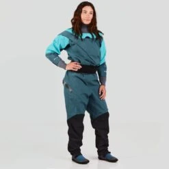 NRS Women's Axiom GORE-TEX Pro Dry Suit -Outdoor Sports 22551 01 Mediterranea Model Front 092921 1000x1000