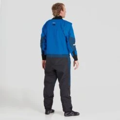 NRS Men's Foray Dry Suit 38 NRS Men's Foray Dry Suit -Outdoor Sports 22555 01 Blue Model Back 062822 1000x1000