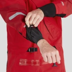 NRS Men's Foray Dry Suit 30 NRS Men's Foray Dry Suit -Outdoor Sports 22555 01 Red Model WristGasket 062822 1000x1000