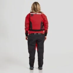 NRS Women's Foray Dry Suit -Outdoor Sports 22556 01 Red Model BackPFD 061722 1000x1000