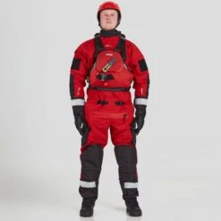 NRS Extreme SAR GTX Dry Suit -Outdoor Sports 22560 01 Red Model FrontPFD 111021 1000x1000