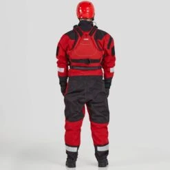 NRS Ascent SAR Dry Suit -Outdoor Sports 22561 01 Red Model BackPFD 111021 1000x1000