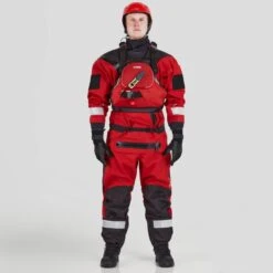 NRS Ascent SAR Dry Suit -Outdoor Sports 22561 01 Red Model FrontPFD 111021 1000x1000