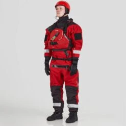 NRS Ascent SAR Dry Suit -Outdoor Sports 22561 01 Red Model LeftPFD 111021 1000x1000