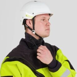 NRS Ascent SAR Dry Suit -Outdoor Sports 22561 01 SafetyYellow Model NeckClosure 111021 1000x1000