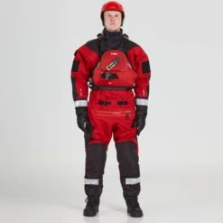 NRS Ascent SAR GTX Dry Suit -Outdoor Sports 22562 01 Red Model FrontPFD 111021 1000x1000