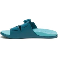 Chaco Women's Chillos Slide | NRS -Outdoor Sports 34052 01 Ocean Blue na side 101121 1000x1000