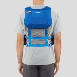NRS Clearwater Mesh Back PFD -Outdoor Sports 40007 04 Blue Model Back 061522 1000x1000