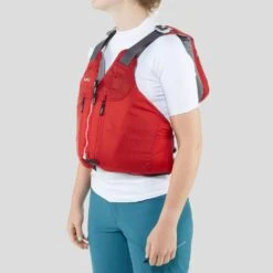 NRS Clearwater Mesh Back PFD -Outdoor Sports 40007 04 Red Model Left 061522 1000x1000