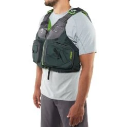 NRS Chinook Fishing PFD - Closeout -Outdoor Sports 40009 04 Bayberry Model Left 071818 1000x1000