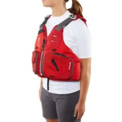 NRS Chinook Fishing PFD - Closeout -Outdoor Sports 40009 04 Red Model Left 071818 1000x1000