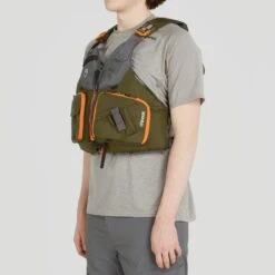 NRS Chinook Fishing PFD -Outdoor Sports 40009 05 Bark Model LeftCrop 041522 1000x1000