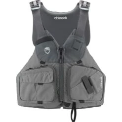 NRS Chinook Fishing PFD -Outdoor Sports 40009 05 Silver na Front 060622 1000x1000