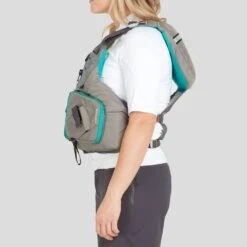 NRS Women's Shenook Fishing PFD -Outdoor Sports 40011 02 Silver Model SideCrop 041522 1000x1000