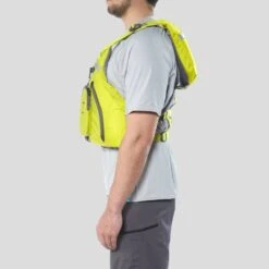 NRS CVest Mesh Back PFD -Outdoor Sports 40028 02 Lime MaleModel Side 061622 1000x1000
