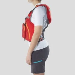 NRS CVest Mesh Back PFD -Outdoor Sports 40028 02 Red FemaleModel Side 061622 1000x1000