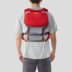 NRS CVest Mesh Back PFD -Outdoor Sports 40028 02 Red MaleModel Back 061622 1000x1000