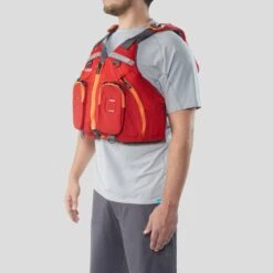 NRS CVest Mesh Back PFD -Outdoor Sports 40028 02 Red MaleModel Left 061622 1000x1000