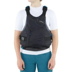 NRS Women's Siren PFD - Closeout 23 NRS Women's Siren PFD - Closeout -Outdoor Sports 40036 03 Black Model Front 070819 1000x1000
